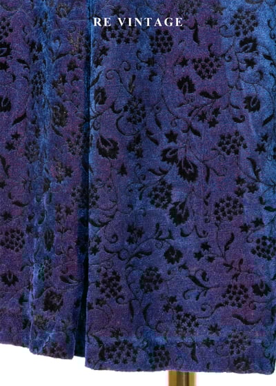 夜藍錦書紫蘭紅光迷你洋裝6