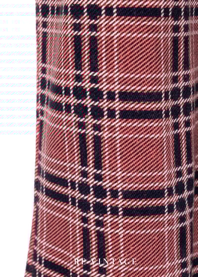 Peach Blossom 格紋中低腰單寧褲5