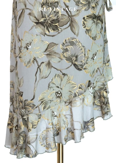 套裝裙子 - 金色午後的華麗金線勾勒花卉裙（26-29"）10