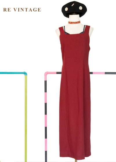 Lipstick 方領優雅剪裁長洋裝1