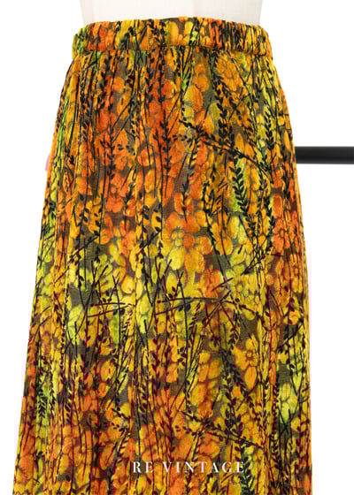 金龜子小枝葉燒絨絨布裙（26-32"）3