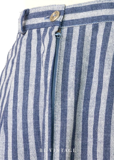 Blue Voyage海風藍白直條長裙（24"）11