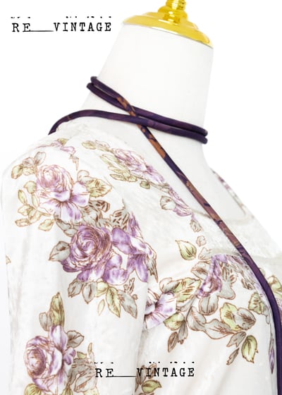 溫柔紫玫瑰絨布長袖上衣2