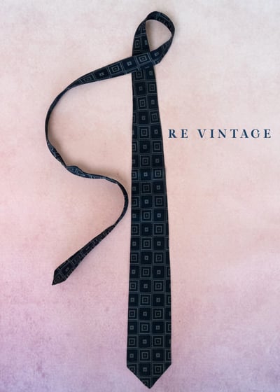 黑色立體小方格領帶2