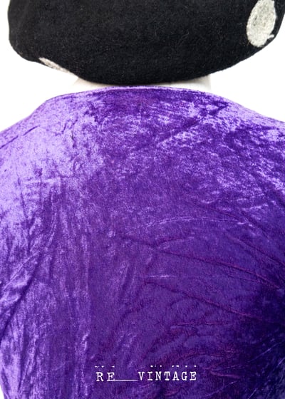 紫色絨布花朵貼身上衣10