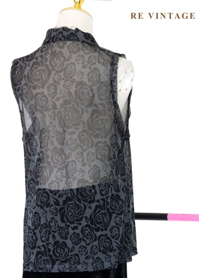 黑灰系玫瑰少女透膚背心8