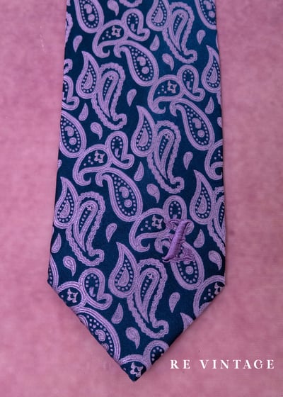 深海裡的紫色流雲蟲佩斯利領帶3