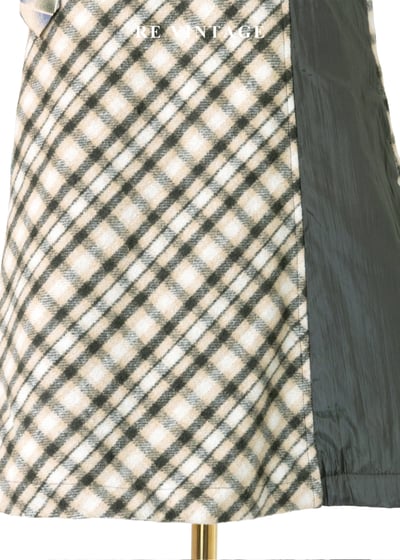 Moss Echo 格紋與尼龍拼接迷人洋裝6