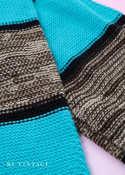 Turquoise 雙色流蘇短圍巾4