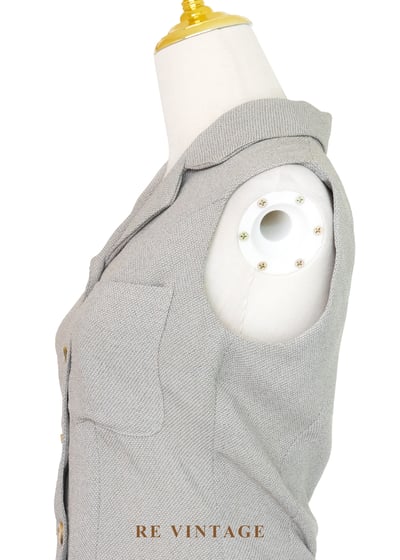 質感單品 - 倫敦的霧色知性簡約織紋背心8