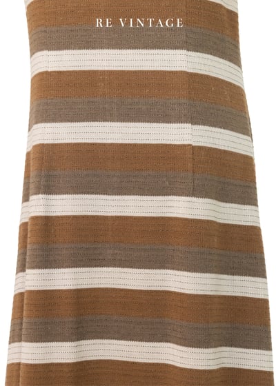 Cafe au lait 溫潤咖啡線條長洋裝6