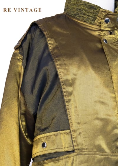 極光戰機 - 金黃橄欖光澤夾克外套5