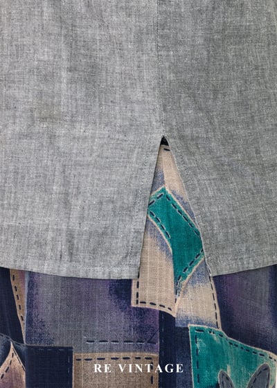 摩登西部牛仔灰底帥氣上衣7