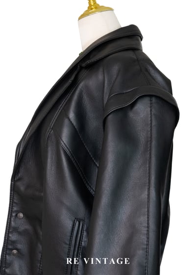 質感單品 - 冬季帥氣雙穿寬版皮革外套20