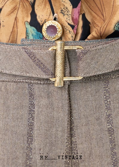 質感非常漂亮の彩色線條直筒褲8