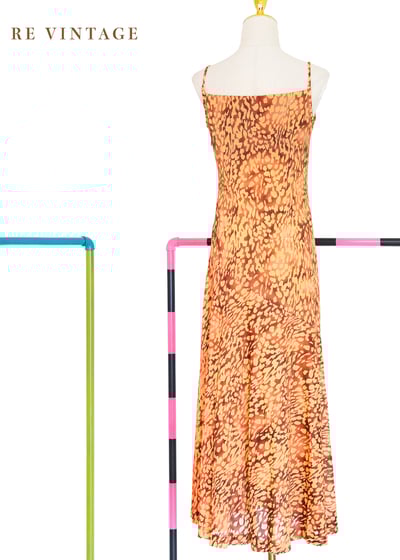 焦糖橘子豹紋來襲細肩帶長洋裝13