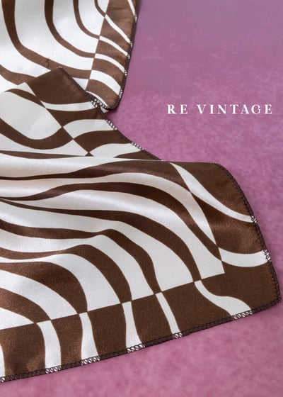 咖啡流動波紋絲巾5