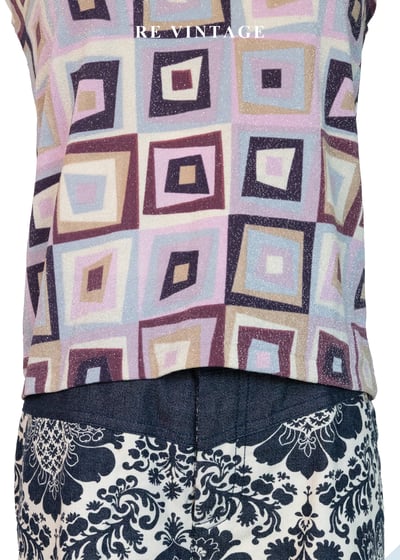 柔霧紫顛倒方形圖騰背心4