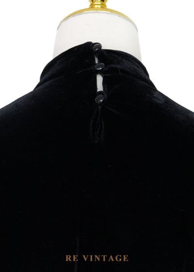 文藝少女 - 雲紋鏤空立領絨布上衣9