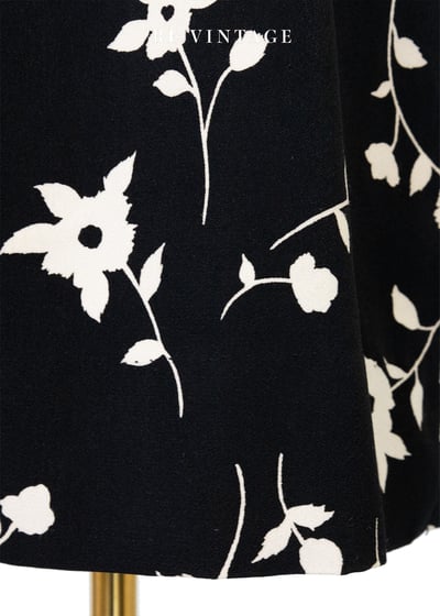 氣質單品 - 黑白小花迷人夏日洋裝6