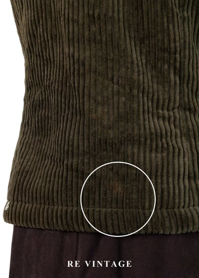 深橄欖綠粗條燈芯絨落葉背心14