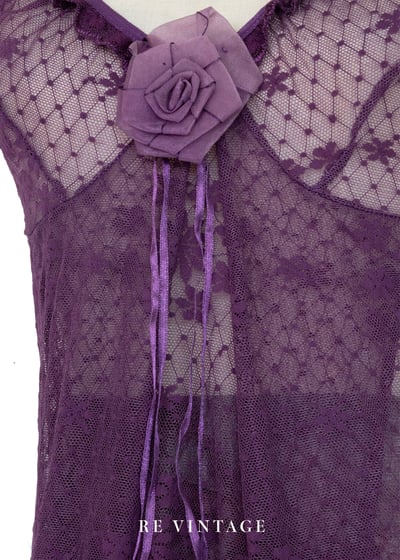 紫夜玫瑰透膚蕾絲背心5