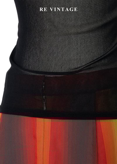 華麗亮片油畫花朵網紗背心11