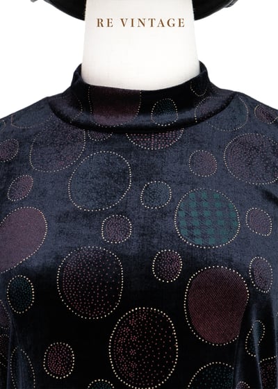 泡泡糖黑絨布短袖上衣3