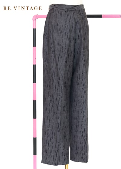 深灰色斑駁小紋高腰直筒褲（29"）5