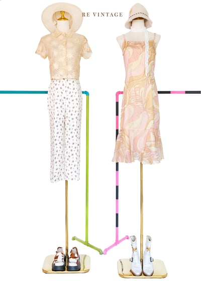 草莓咖啡流動線條細肩帶洋裝2