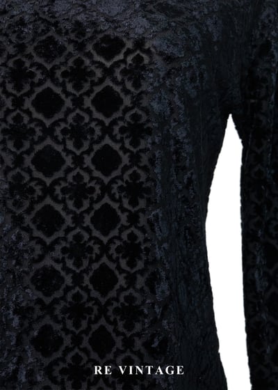 法國製 - 古典壓紋燒絨上衣7