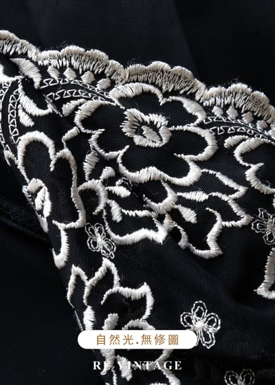 浪漫黑花園細肩帶透膚洋裝14