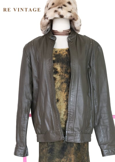 末日荒遠的率性皮革外套1