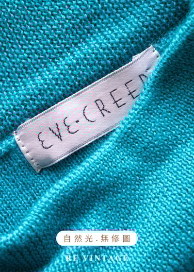 藍綠色正負圖騰反轉針織毛衣11