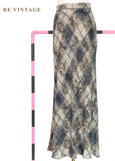 陰天雲端漫步菱格紋長裙（24"）7