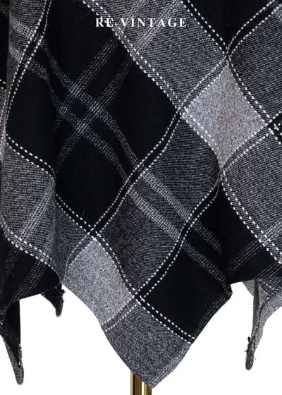 格紋結構不規則裙擺短裙（26"）4