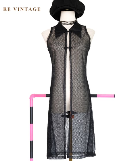 半透夢境中國釦蕾絲洋裝/罩衫1