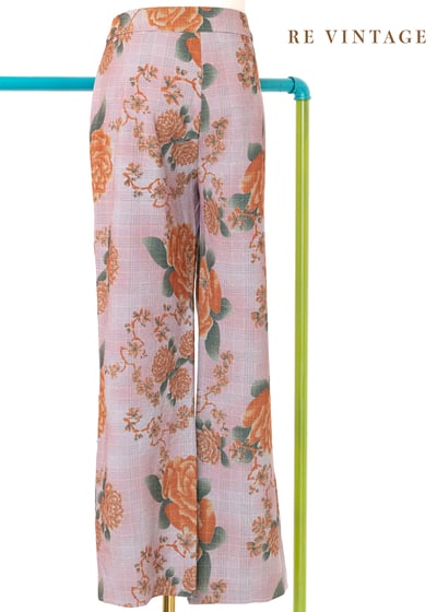 Orange Rose 粉色格紋高腰直筒褲（28"）9