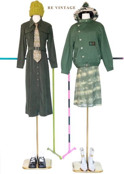 質感單品 - 深橄欖綠冒險王國小童軍長洋裝2