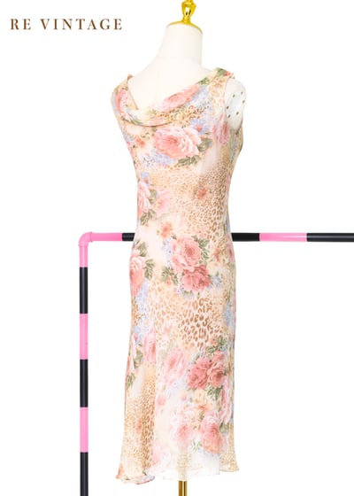 美麗佳人玫瑰豹紋氣質洋裝8