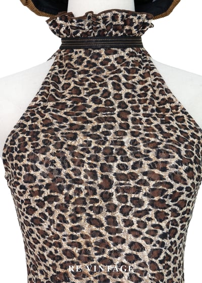 微醺獵豹荷葉削肩背心3