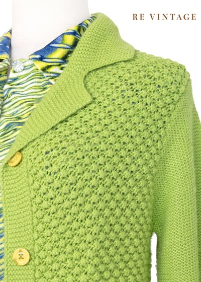 Jasmine Green 凸凸紋路針織毛衣外套10