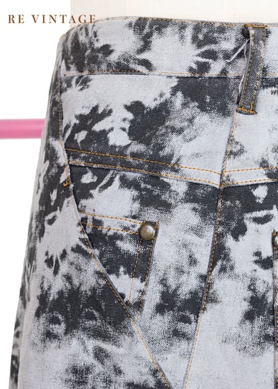 灰黑色暈染牛仔裙裙（27"）9