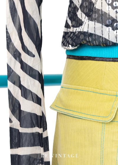 閃亮斑馬網紗上衣5