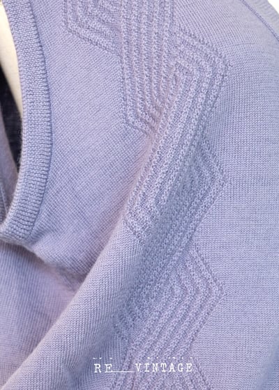 藍紫色立體編織紋針織背心8