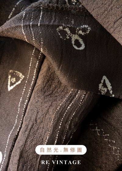 咖啡棕文青小幾何圖騰襯衫13