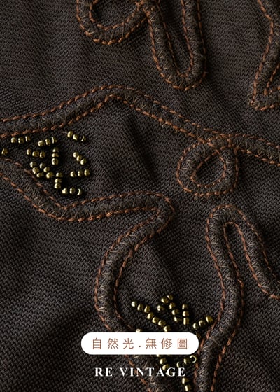 琥珀色的迴響花朵刺繡喇叭褲14
