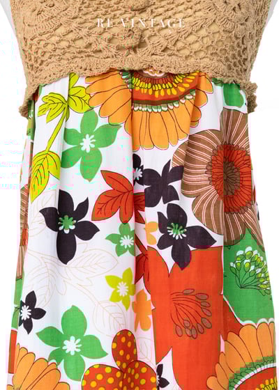 盛夏花朵鉤針花朵迷你洋裝4