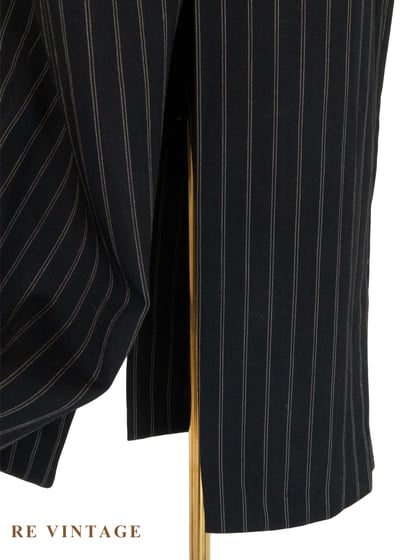 縱橫秩序 - 高腰排釦直條紋高腰長裙（26"）6