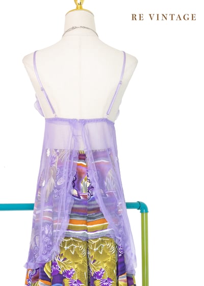 紫色薄霧浪漫蝴蝶結網紗背心8